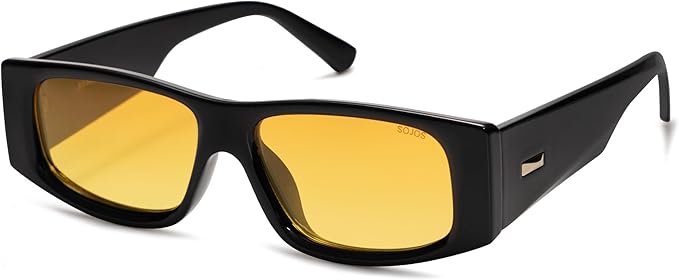 SOJOS Trendy Y2K Rectangle Polarized Sunglasses for Women Men Fashion Designer Rave Sunglasses SJ2228