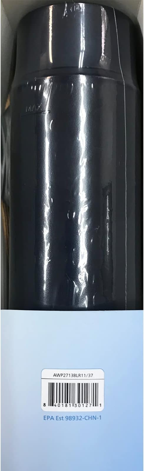 Philips Water GoZero Active BPA-Free Water Bottle with Fitness Tap Water Filter, Sport Squeeze Water Bottle, Lightweight, 24 oz with Fitness Filter, Blue