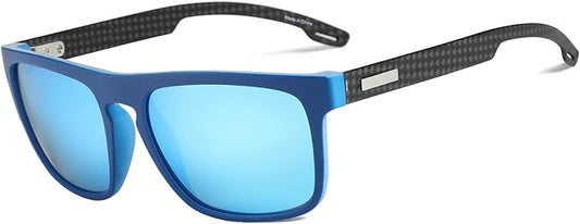 ZENOTTIC Polarized Sunglasses Men Square: Unbreakable TR90 Frame Carbon Fiber Temple UV400 Protection Sun Glasses for Driving