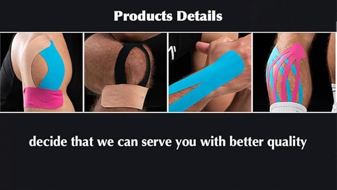 3 Rolls Kinesiology Tape,16ft Waterproof and Hypoallergenic Kinesiology Tape for Muscle Pain Relief,Joint Support and Tennis Football Sports Activities Tapes,Free-Cutting Elastic Athletic Tape