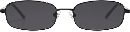 SOJOS Trendy Small Y2k Rectangle Sunglasses Womens Mens, Retro Narrow Chic Thin Skinny Sunnies SJ1187
