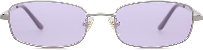 SOJOS Trendy Small Y2k Rectangle Sunglasses Womens Mens, Retro Narrow Chic Thin Skinny Sunnies SJ1187