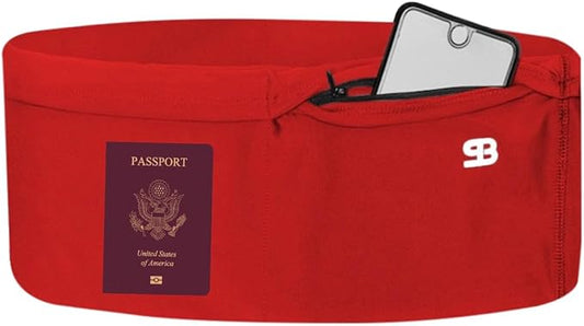 StashBandz Running Belt for Women & Men – No-Bounce Fanny Pack with 4 Secure Pockets & Zipper for Phone, Money & Essentials – Flip Belt Style Design for Running, Travel & Everyday Use