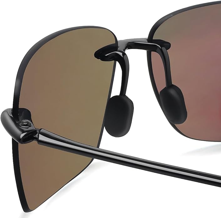 WISTON Sports Polarized Sunglasses for Men Women Tr90 Rimless Frame for Running Fishing Baseball Driving W8001