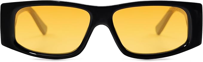 SOJOS Trendy Y2K Rectangle Polarized Sunglasses for Women Men Fashion Designer Rave Sunglasses SJ2228