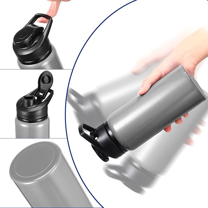 CHENGU Water Bottle Bulk 20 oz Aluminum Reusable Bottles Lightweight Snap Lid Water Cups Easy Carry Leak Proof Travel Tumbler for Gym Sports Camping Hiking Fishing