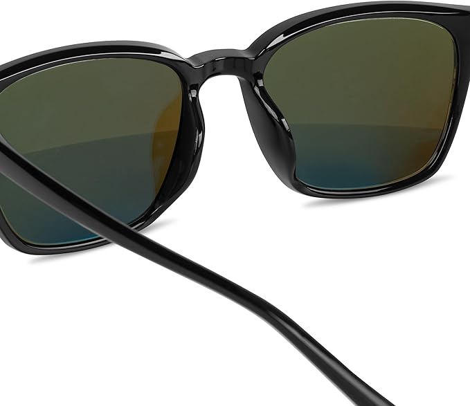 B.N.U.S Scratch-Resistant Polarized Sunglasses with Corning Glass Lenses for Superior Clarity and UV Protection