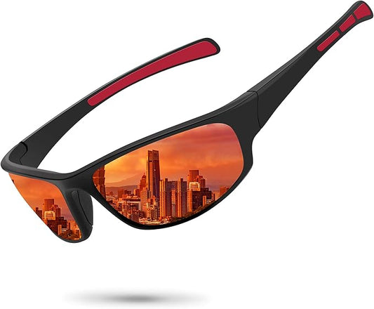 Sports Polarized Sunglasses for Men Women Wrap Around Sun Glasses Fishing Cycling Driving Running UV Protection