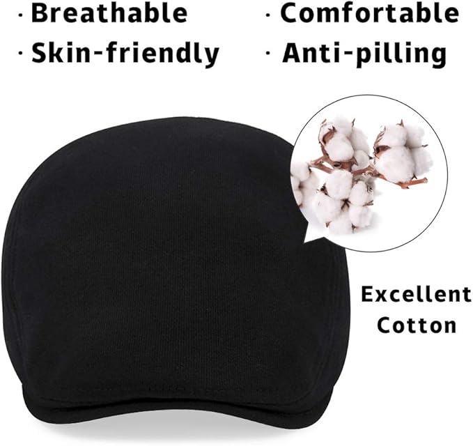 WETOO Men's Flat Cap Gatsby Newsboy Lvy Irish Hats Driving Cabbie Hunting Cap