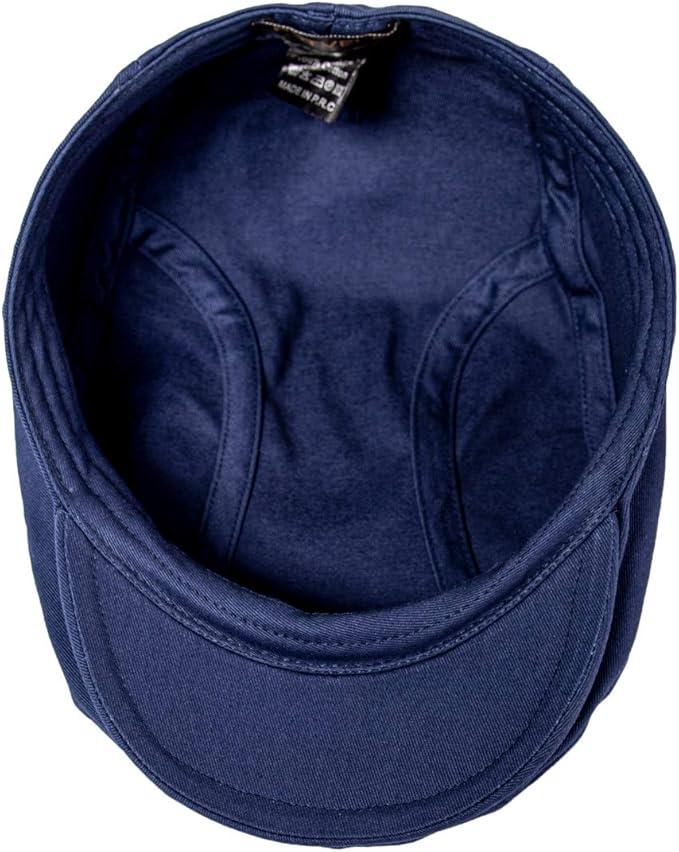 BOTVELA Men Cotton Twill Newsboy Flat Ivy Driving Hat Fitted Cap