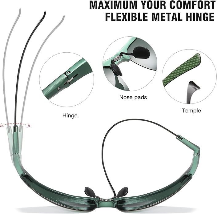 DUCO Mens Sunglasses Polarized Sports Fishing Running Driving Carbon Fiber Sunglasses for Men UV400 Protection DC8277