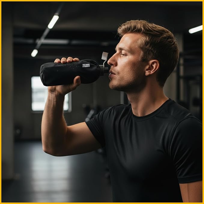 Handheld Running Water Bottle with Large Phone Holder – 12oz Grip-Free Hydration Flask with Pocket for Cards & Keys – Adjustable Strap for Walking, Running, Hiking, Marathons