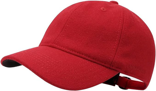 GADIEMKENSD Unstructured Wool Baseball Caps Winter Warm Hat Adjustable