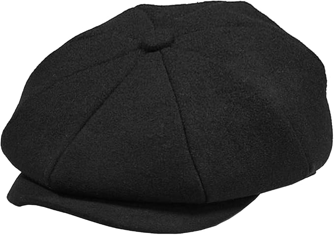 KUJUHA Wool Newsboy Cap for Men Flat Irish Cabbie Ivy Gatsby Newsboy Driving Hat Hunting Cap