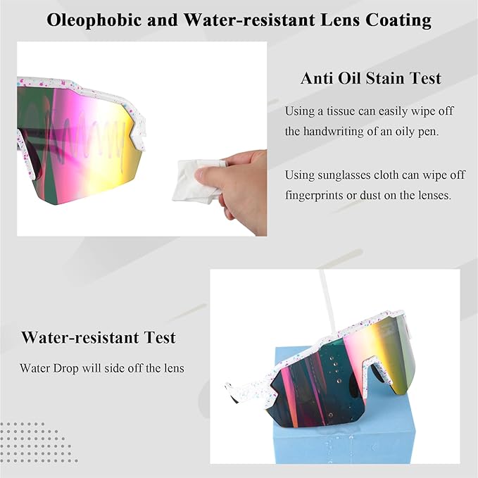 Ukoly Baseball Sunglasses For Men Women,Sports Sunglasses For Baseball Running Cycling UV400 protection TR90 Frame 615
