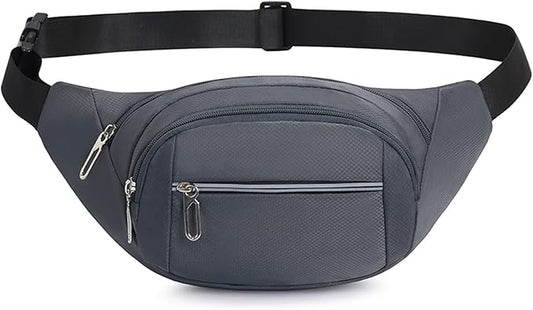 DAITET Crossbody Fanny Pack for Men&Women,Large Waist Bag & Hip Bum Bag with Adjustable Strap for Outdoors Workout Traveling Casual Running Hiking Cycling