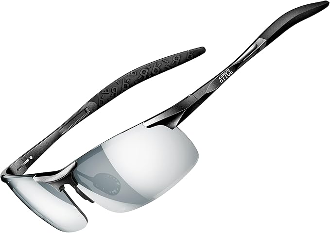 ATTCL Men's Fashion Driving Polarized Sunglasses for Men - Al-Mg metal Ultralight Frame
