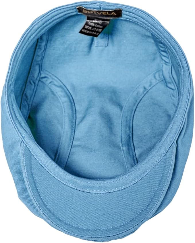 BOTVELA Men Cotton Twill Newsboy Flat Ivy Driving Hat Fitted Cap