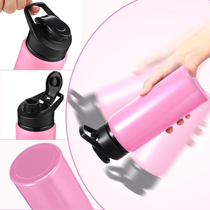 CHENGU Water Bottle Bulk 20 oz Aluminum Reusable Bottles Lightweight Snap Lid Water Cups Easy Carry Leak Proof Travel Tumbler for Gym Sports Camping Hiking Fishing