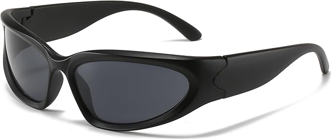 Trendy Wrap Around Sunglasses for Women Men Y2K Futuristic Swift Oval Polarized Tinted Sports Glasses