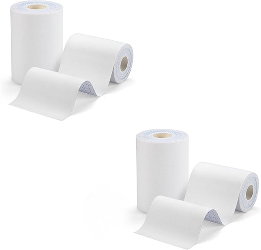 2 Roll Football Turf Tape for Turf Burn - 4 Inches Wide Kinesiology Tape Uncut Design for Arm, Knee, Shoulder, Ankle, and Back - White Athletic Sports Tape - 4 in x 16.4 Ft for Each Roll