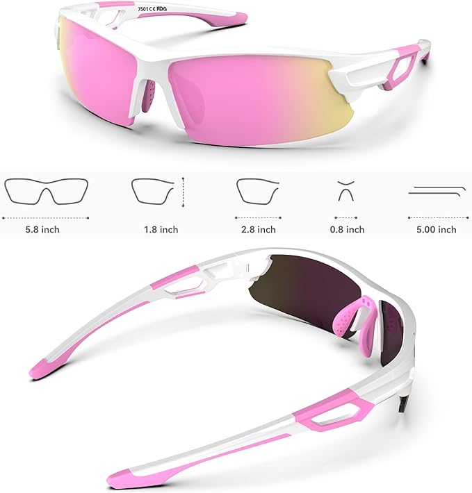 BEACOOL Polarized Sports Sunglasses for Men Women Youth Baseball Cycling Running Driving Fishing Golf Motorcycle TAC Glasses