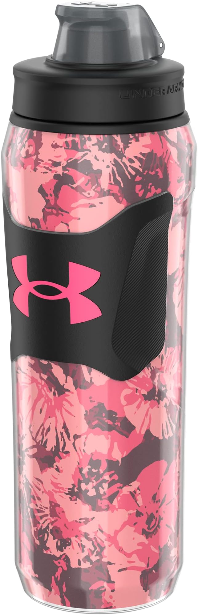 Under Armour 28oz Playmaker Squeeze Insulated 2 - Sports Water Jug, Leak Resistant for Baseball, Football & More, Pink Poppy