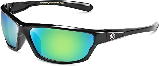 Nitrogen Polarized Wrap Around Sport Sunglasses for Men Women UV400 Driving Fishing Running Sun Glasses