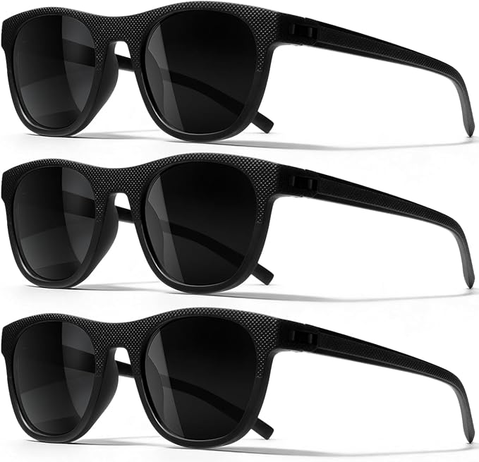 3 Pack Polarized Sunglasses for Men Women, Lightweight UV Protection Sports Sun Glasses for Driving Fishing Golf