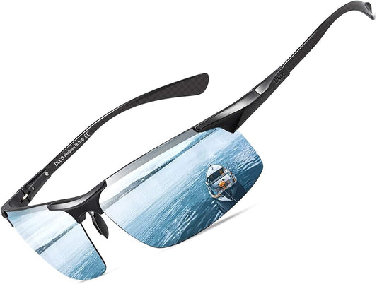 DUCO Mens Sunglasses Polarized Sports Fishing Running Driving Carbon Fiber Sunglasses for Men UV400 Protection DC8277