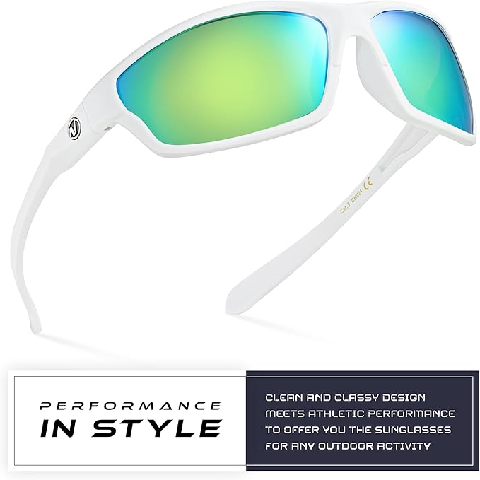 Nitrogen Polarized Wrap Around Sport Sunglasses for Men Women UV400 Driving Fishing Running Sun Glasses