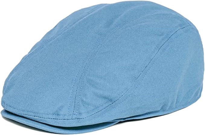 BOTVELA Men Cotton Twill Newsboy Flat Ivy Driving Hat Fitted Cap