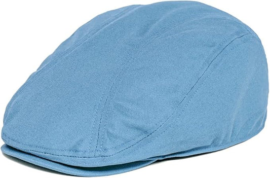 BOTVELA Men Cotton Twill Newsboy Flat Ivy Driving Hat Fitted Cap