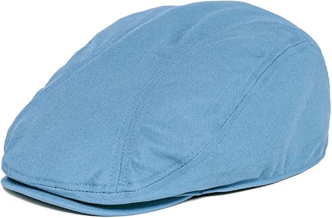BOTVELA Men Cotton Twill Newsboy Flat Ivy Driving Hat Fitted Cap