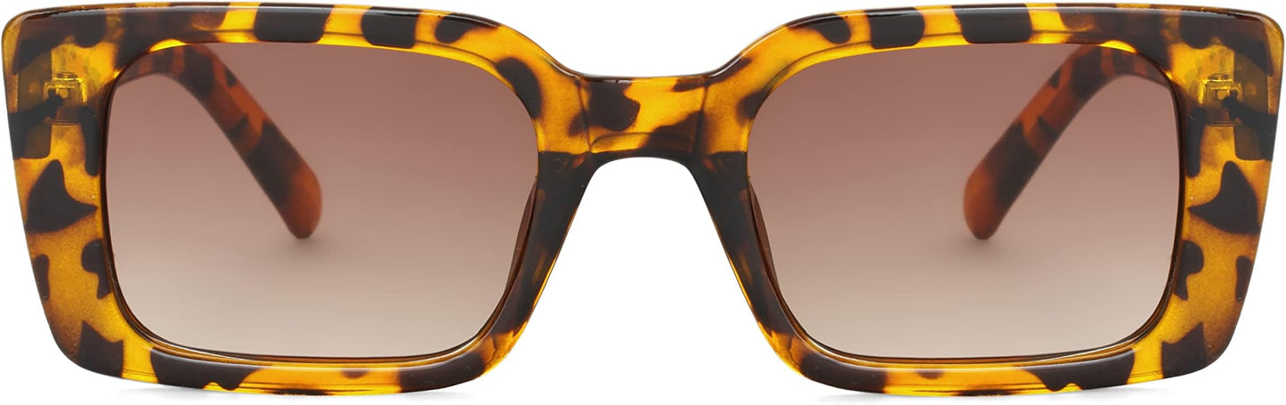 Onrtry Rectangle Sunglasses for Women Men Vintage Fashion Sun Glasses