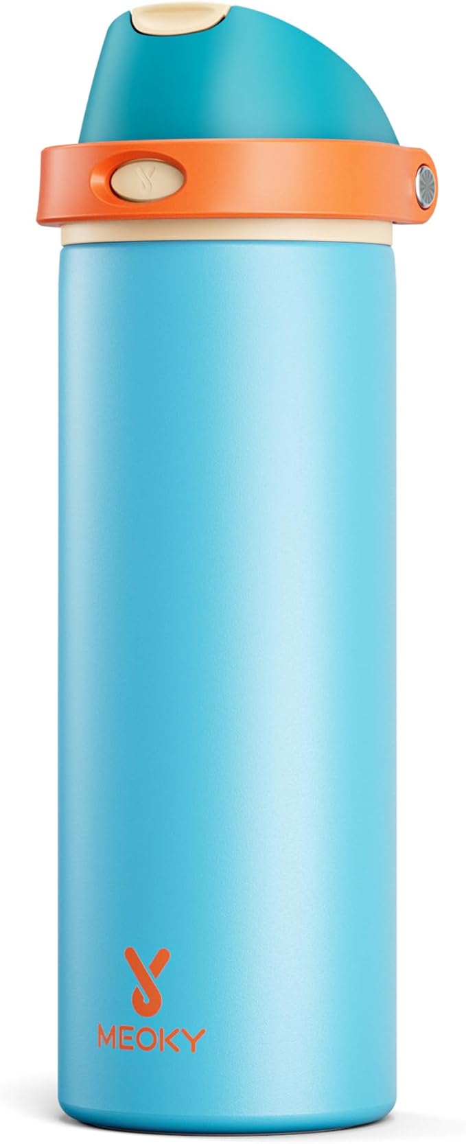 24 oz Insulated Water Bottle for Men: Meoky Stainless Steel Water Bottle with Straw and Spout Lid - Leak Proof, Cold for 24 Hours, Fits in Car Cup Holder, BPA-Free for Sports Travel, Summer Sweetness