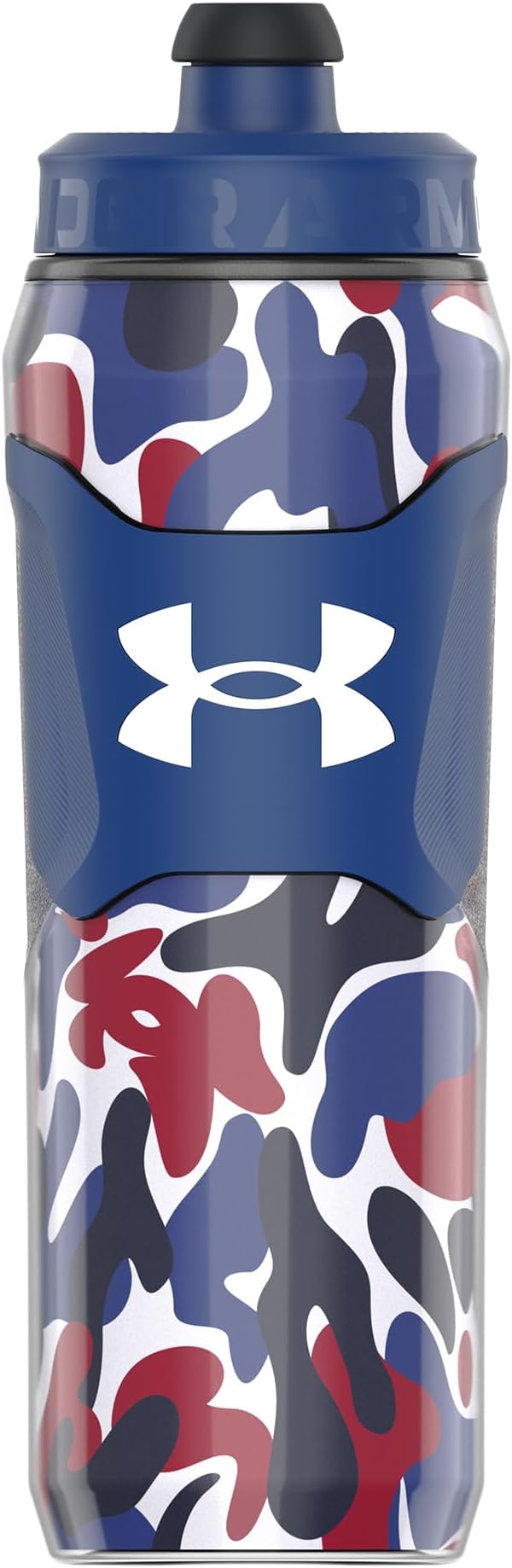 Under Armour 28oz Playmaker Squeeze Insulated 2 - Sports Water Jug, Leak Resistant for Baseball, Football & More, Royal Hypercamo