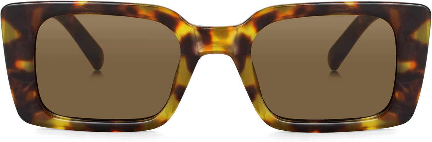 Onrtry Rectangle Sunglasses for Women Men Vintage Fashion Sun Glasses