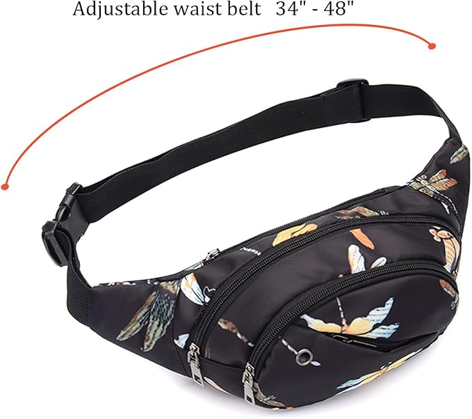 DAITET Crossbody Fanny Pack for Men&Women,Large Waist Bag & Hip Bum Bag with Adjustable Strap for Outdoors Workout Traveling Casual Running Hiking Cycling