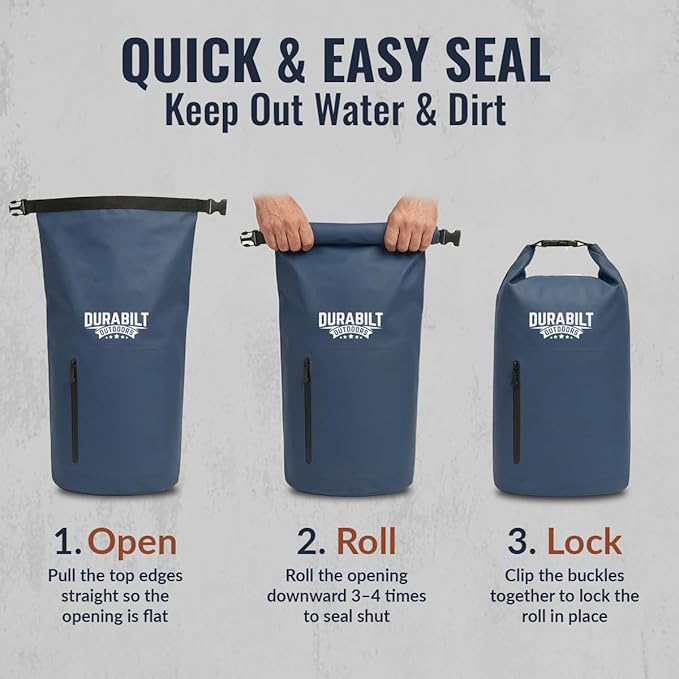 20L Waterproof Cooler Roll Top Backpack Sack, Heavy-Duty Soft Insulated Bag Doubles as Dry Bag, Holds 14+ Cans and Room for ice, Ideal for Boating, Fishing, Kayaking, Hiking, Beach, Camping