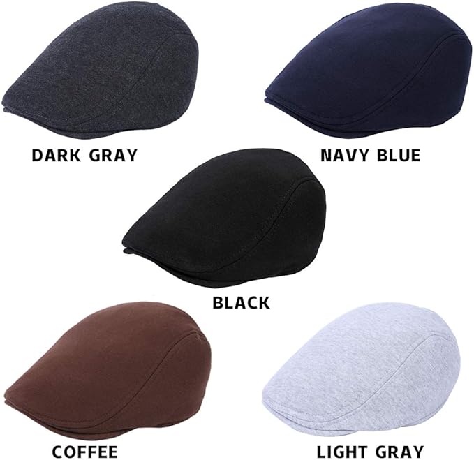 WETOO Men's Flat Cap Gatsby Newsboy Lvy Irish Hats Driving Cabbie Hunting Cap