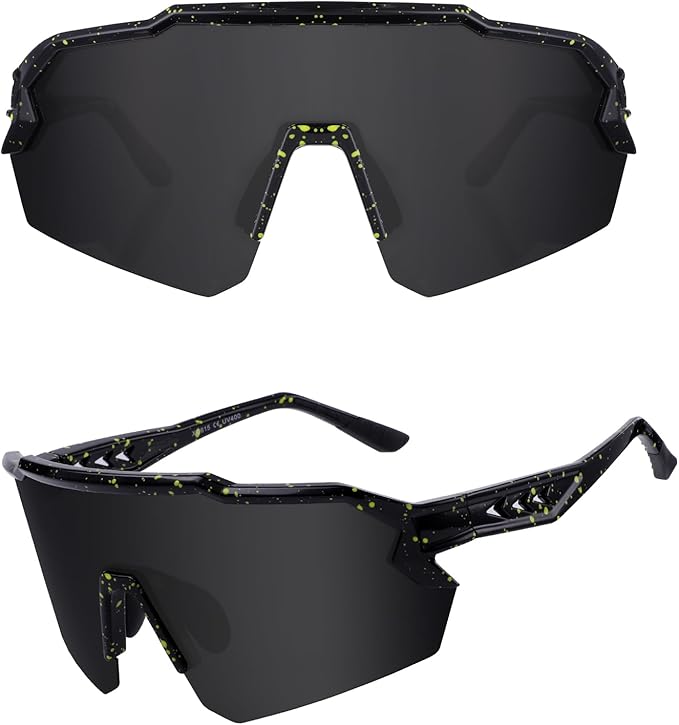 Ukoly Baseball Sunglasses For Men Women,Sports Sunglasses For Baseball Running Cycling UV400 protection TR90 Frame 615