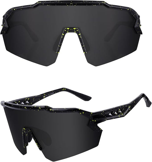 Ukoly Baseball Sunglasses For Men Women,Sports Sunglasses For Baseball Running Cycling UV400 protection TR90 Frame 615