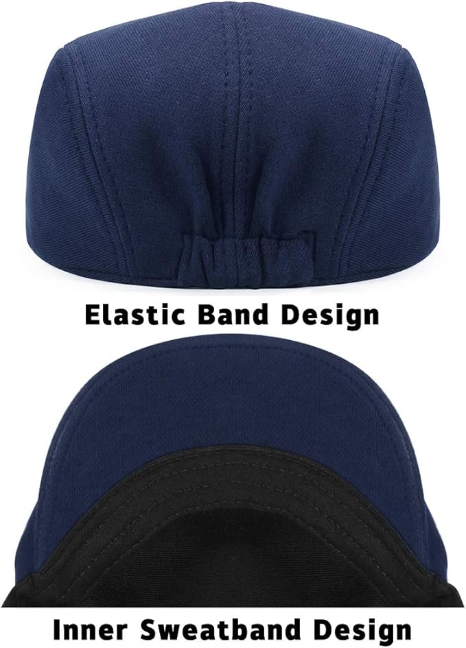 WETOO Men's Flat Cap Gatsby Newsboy Lvy Irish Hats Driving Cabbie Hunting Cap