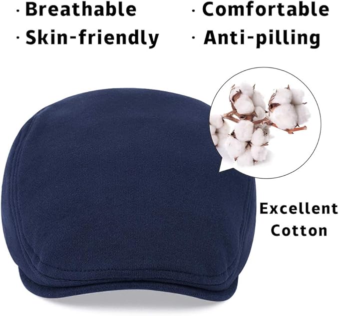 WETOO Men's Flat Cap Gatsby Newsboy Lvy Irish Hats Driving Cabbie Hunting Cap