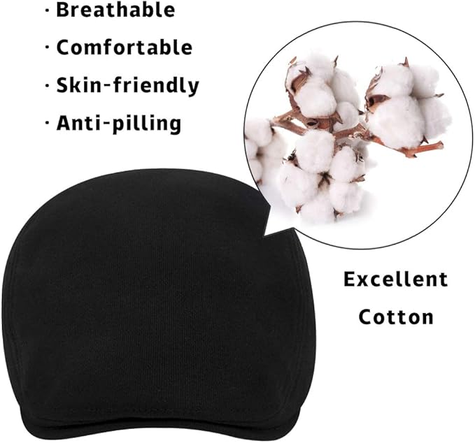 WETOO Men's Flat Cap Gatsby Newsboy Lvy Irish Hats Driving Cabbie Hunting Cap