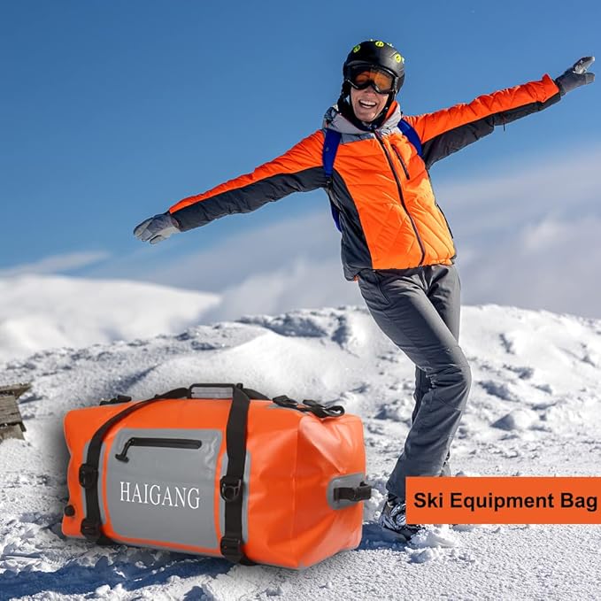 110L Waterproof Duffel Bag Travel Dry Bag, Large Capacity, Adjustable Thickened Straps and Handles, Zip Closure, Air Valve, Fully Waterproof, Perfect for Boating, Rafting, Motorcycle Kayaking