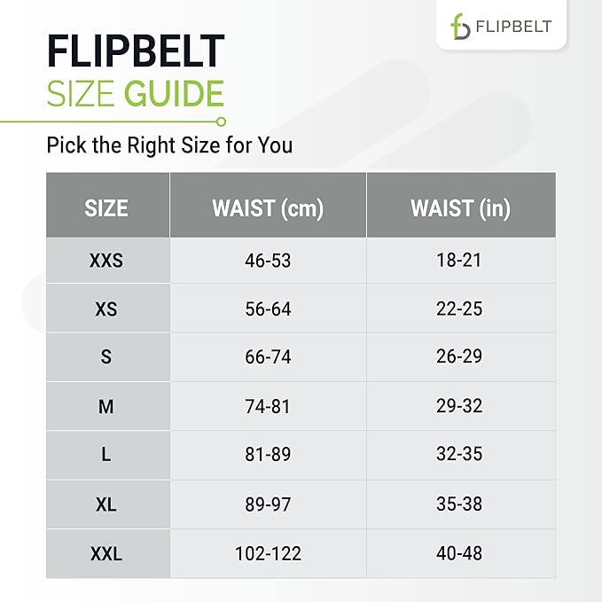 FlipBelt Zipper Running Belt, Waist Pack for Fitness and Running, US Company