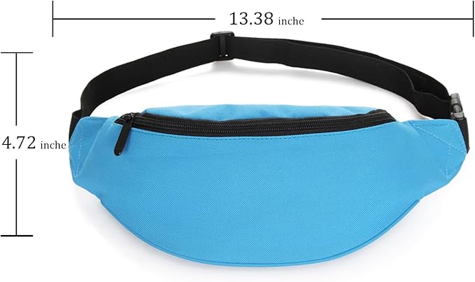 DAITET Crossbody Fanny Pack for Men&Women,Large Waist Bag & Hip Bum Bag with Adjustable Strap for Outdoors Workout Traveling Casual Running Hiking Cycling