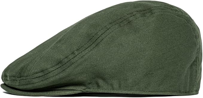 BOTVELA Men Cotton Twill Newsboy Flat Ivy Driving Hat Fitted Cap